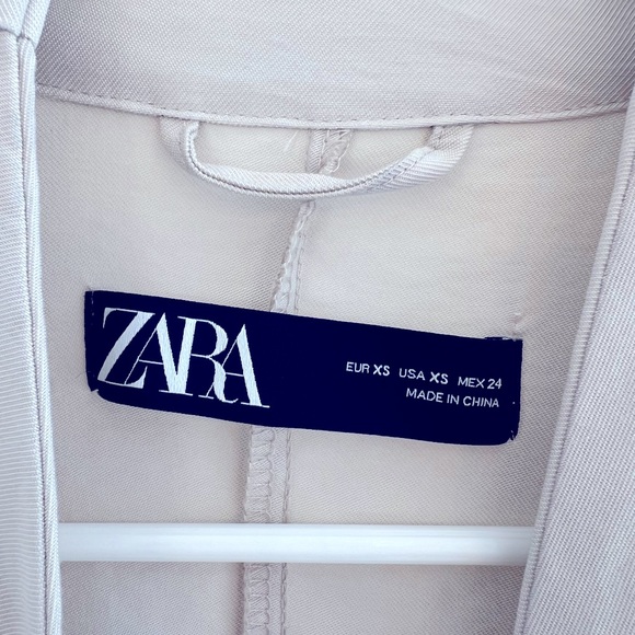 Zara Khaki Drawstring Top - Picture 2 of 3